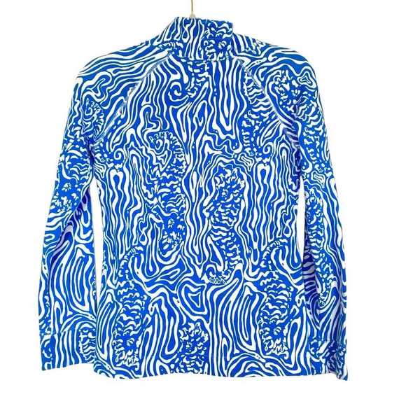 LILLY PULITZER Skipper Popover Night Swimming Blue Jacket UPF 50 Size XS - Picture 2 of 7